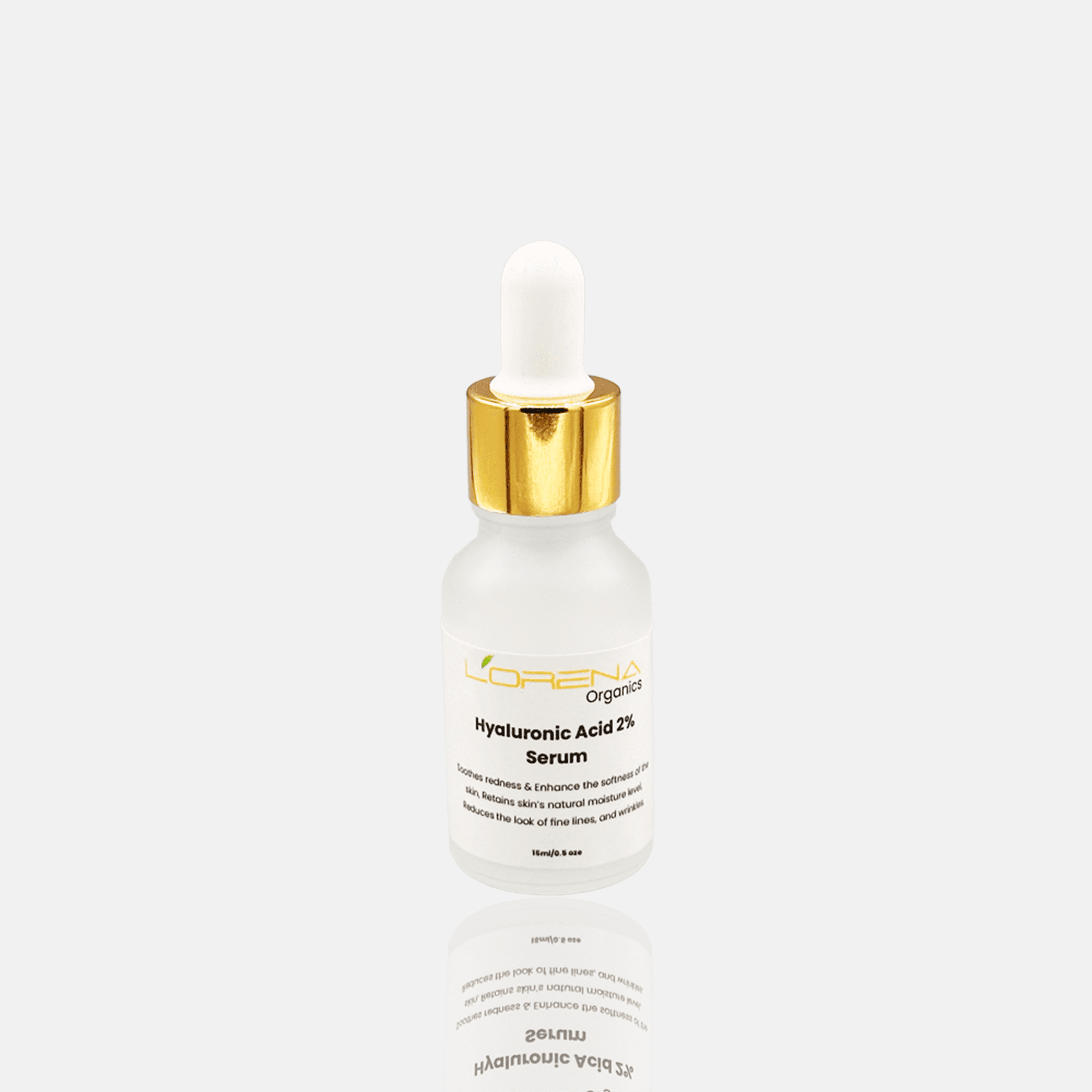 Lorena Hyaluronic Acid 25 Serum bottle with dropper on a white background