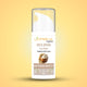 Lorena Organics Rice Bran Face Wash bottle on a yellow background