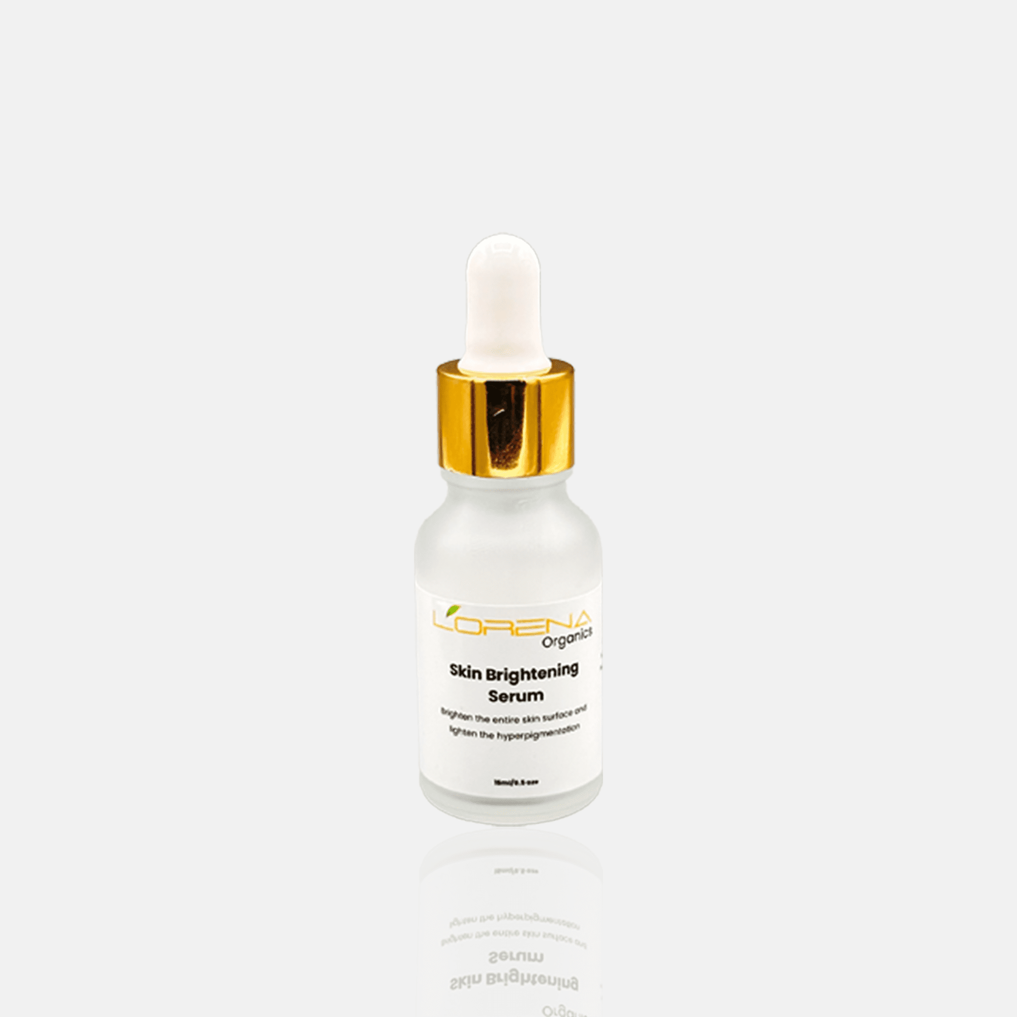 Skincare serum bottle with dropper on a white background