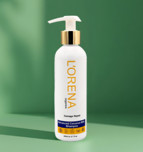 Lorena Organics advanced coconut milk shampoo for soft, smooth and hydrated hair