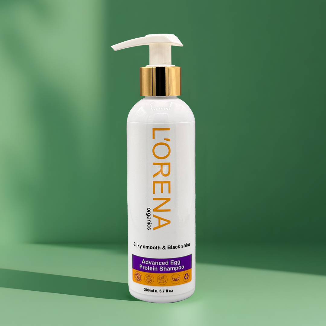 Lorena Organics advanced egg protein shampoo for strong, smooth and healthy hair