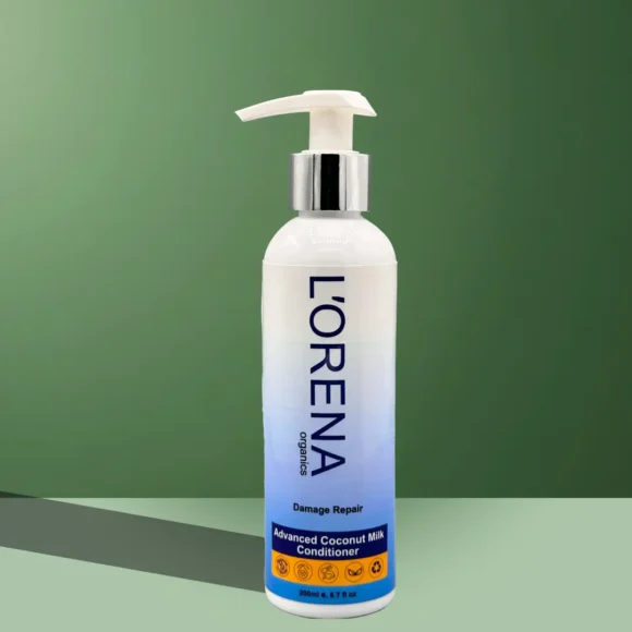 Lorena Organics advanced coconut milk conditioner for soft, smooth and hydrated hair