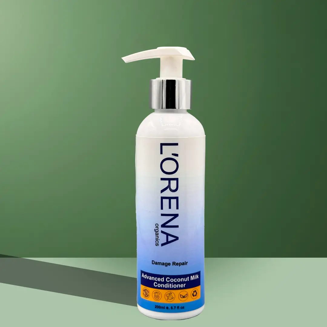 Lorena Organics advanced coconut milk conditioner for soft, smooth and hydrated hair