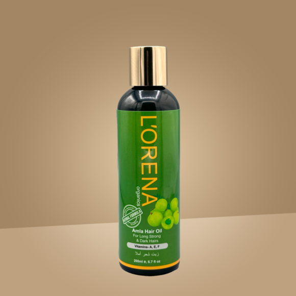 Lorena Organics amla hair oil for strong roots and healthy hair growth