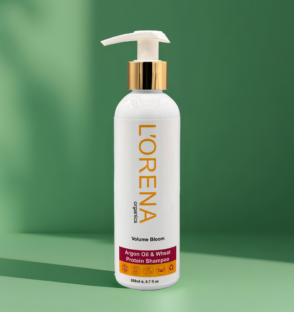 Lorena Organics argan oil and wheat protein shampoo for smooth, strong and shiny hair