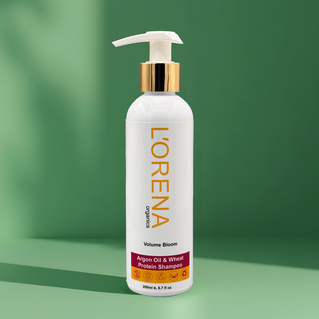 Lorena Organics argan oil and wheat protein shampoo for smooth, strong and shiny hair