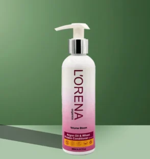 Lorena Organics argan oil and wheat protein conditioner for smooth and frizz-free hair