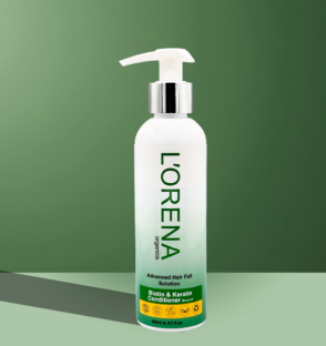 Lorena Organics biotin and keratin conditioner for smooth, strong and frizz-free hair