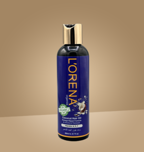 Lorena Organics coconut hair oil for deep nourishment and healthy hair growth