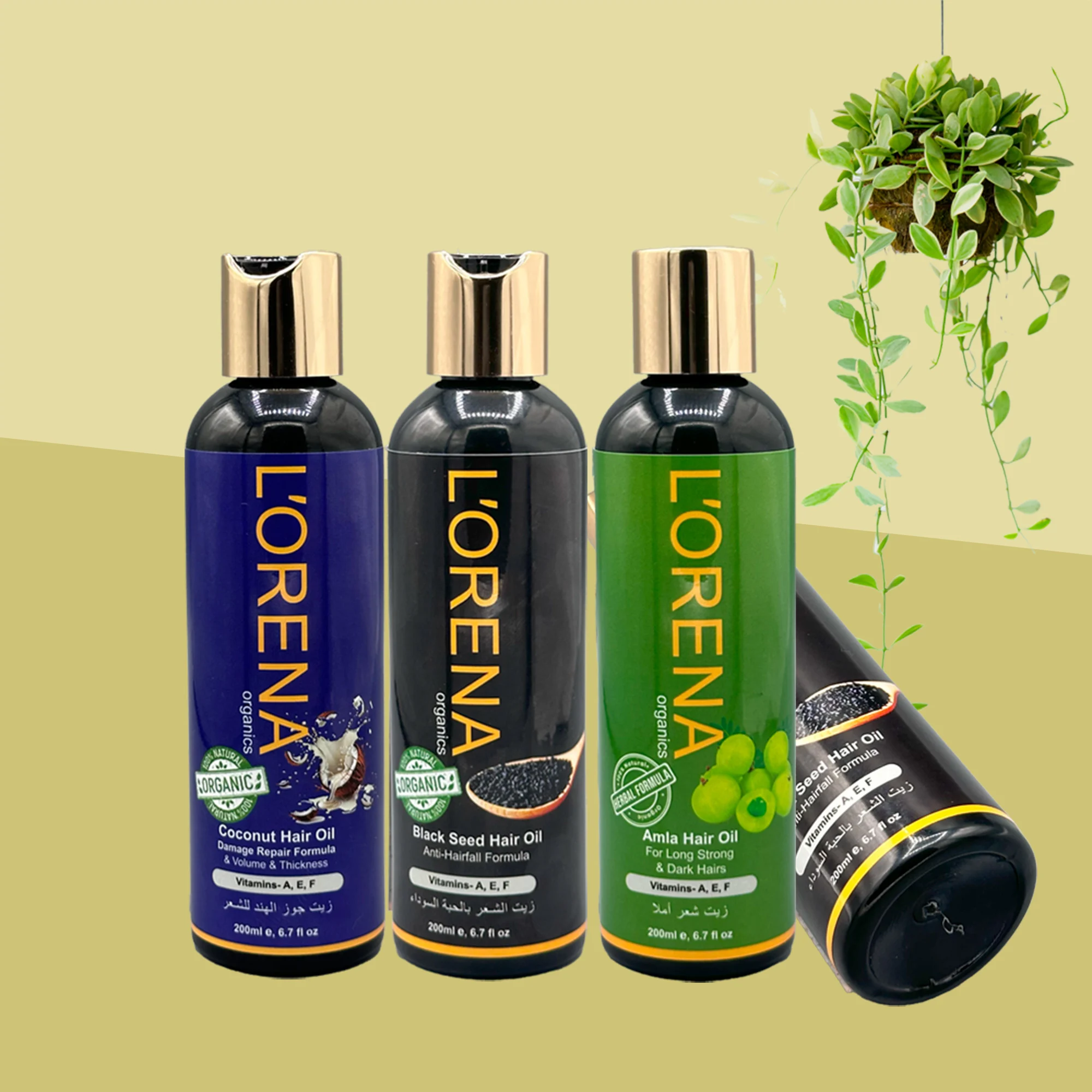 Lorena Organics hair oil for strong, shiny and healthy hair growth