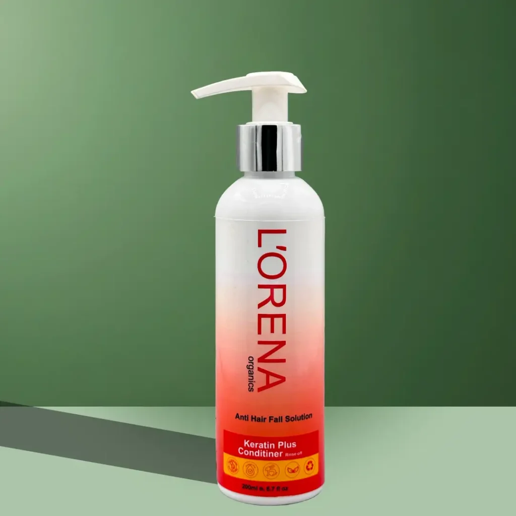 Lorena Organics keratin plus conditioner for smooth, strong and frizz-free hair