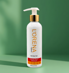 Lorena Organics keratin plus shampoo for smooth, shiny and damage-free hair