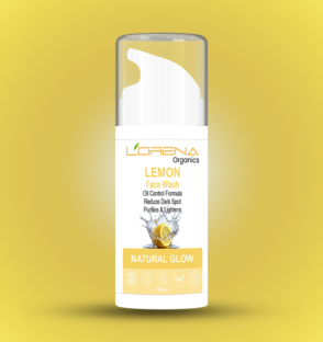 Lorena Organics lemon face wash for brightening and deep cleansing skin