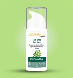 Lorena Organics tea tree face wash for acne control and deep cleansing