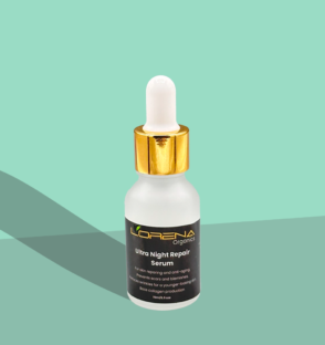 Lorena Organics ultra night serum for overnight skin repair and glowing complexion
