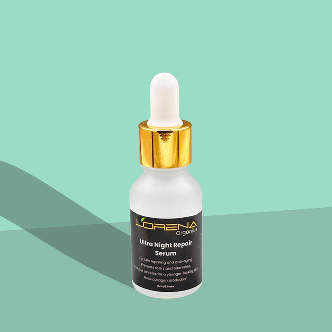 Lorena Organics ultra night serum for overnight skin repair and glowing complexion